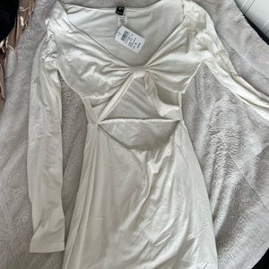 White Dress with Cut Out